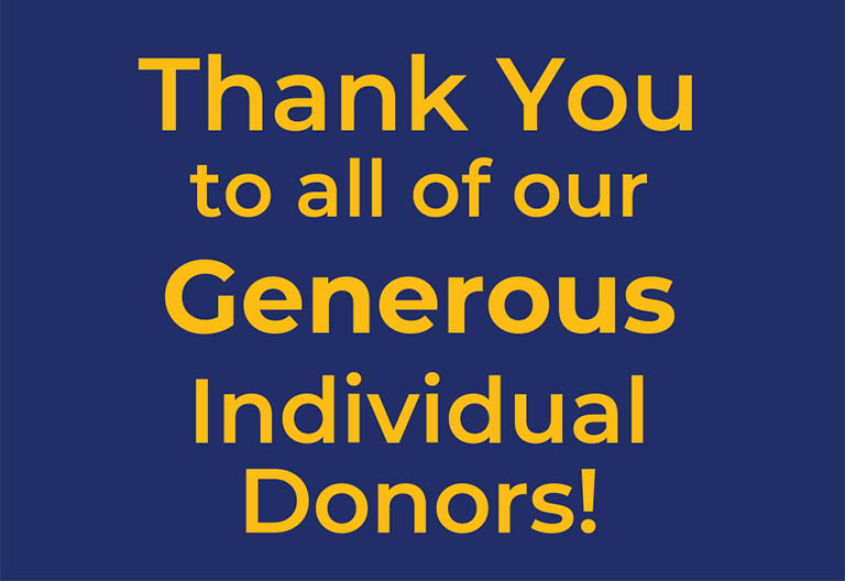 So many Individuals donating ... and we really appreciate your support!